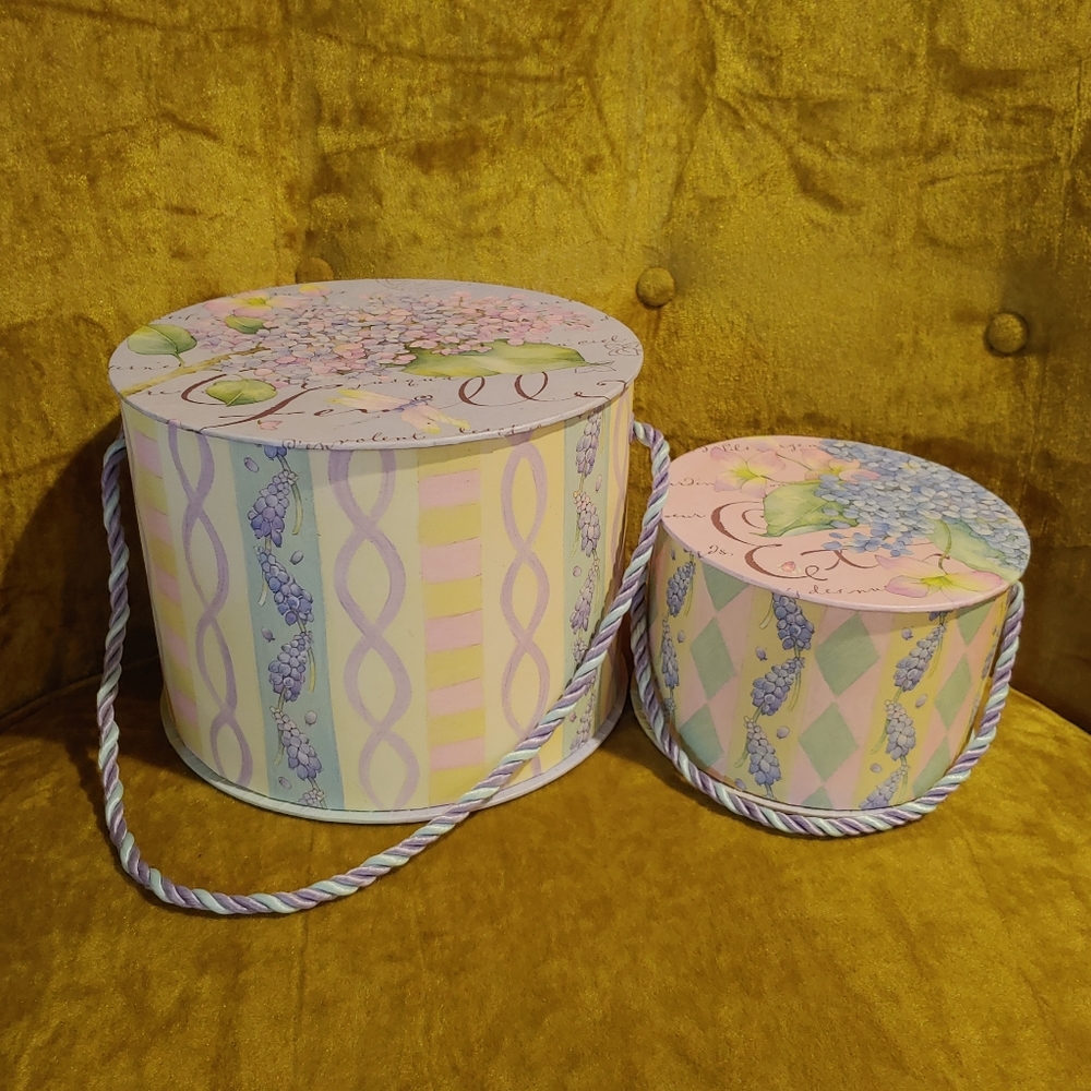 **LAST CHANCE** Nesting Paper Floral Storage Gift Boxes Yankee Candle